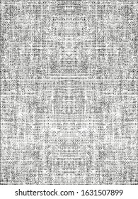 Distressed overlay texture of weaving fabric. grunge background. abstract halftone vector illustration
