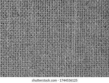 Distressed overlay texture of weaving fabric. grunge background. abstract halftone vector illustration