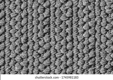 Distressed overlay texture of weaving fabric, ornamental knitted sweater, plait, jersey, pullover. grunge background. abstract halftone vector illustration