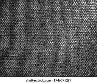 Distressed overlay texture of weaving fabric. grunge background. abstract halftone vector illustration