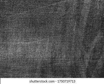 Distressed overlay texture of weaving fabric, jeans. grunge background. abstract halftone vector illustration