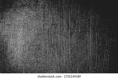Distressed overlay texture of weaving fabric. grunge background. abstract halftone vector illustration