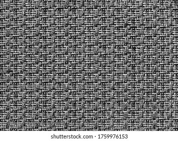 Distressed overlay texture of weaving fabric. grunge background. abstract halftone vector illustration