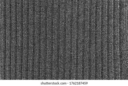 Textura superpuesta angustiada de tejido, suéter de punto ornamental, trenzas, jersey, pullover. fondo grueso. ilustración abstracta de vector de medio tono