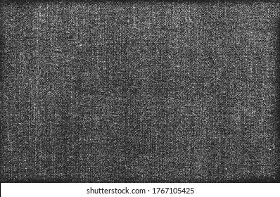 Distressed overlay texture of weaving fabric. grunge background. abstract halftone vector illustration