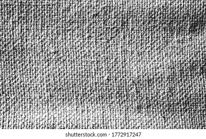Distressed overlay texture of weaving fabric. grunge background. abstract halftone vector illustration