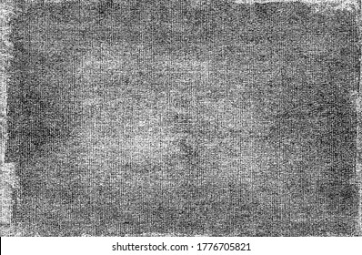 Distressed overlay texture of weaving fabric. grunge background. abstract halftone vector illustration