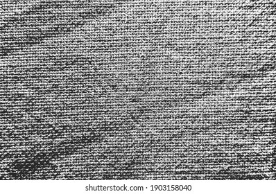 Distressed overlay texture of weaving fabric. grunge background. abstract halftone vector illustration