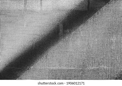 Distressed overlay texture of weaving fabric. grunge background. abstract halftone vector illustration
