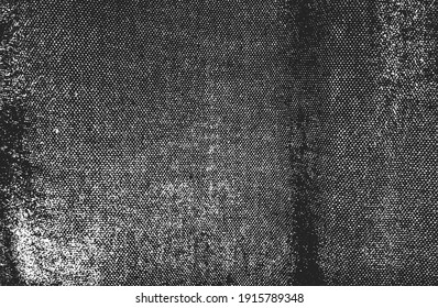 Distressed overlay texture of weaving fabric. grunge background. abstract halftone vector illustration