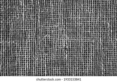 Distressed overlay texture of weaving fabric. grunge background. abstract halftone vector illustration