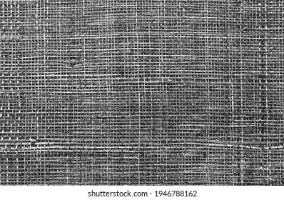 Beklemmte Overlay-Struktur des Webmaterials. brüchiger Hintergrund. abstrakte Halbtonvektorgrafik