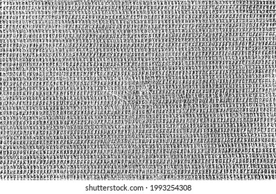 Distressed overlay texture of weaving fabric. grunge background. abstract halftone vector illustration