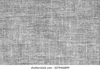 Distressed Overlay Texture Of Weaving Fabric. Grunge Background. Abstract Halftone Vector Illustration