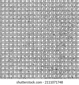 Distressed overlay texture of weaving fabric, cloth knitted. Grunge grey and white abstract background.Abstract mesh textured background. Seamless pattern.