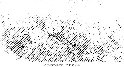Distressed overlay texture of weaving fabric  cloth knitted. Grunge black and white good.