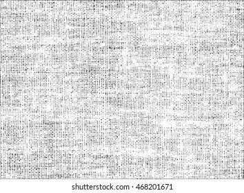 Distressed overlay texture weaving fabric  grunge background  abstract halftone vector illustration