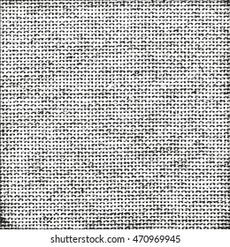 Distressed overlay texture of weaving fabric. grunge background. abstract halftone vector illustration