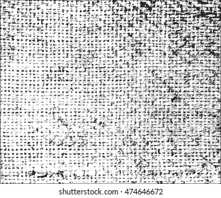 Distressed overlay texture of weaving fabric. grunge background. abstract halftone vector illustration