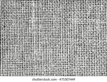 Distressed overlay texture of weaving fabric. grunge background. abstract  vector illustration