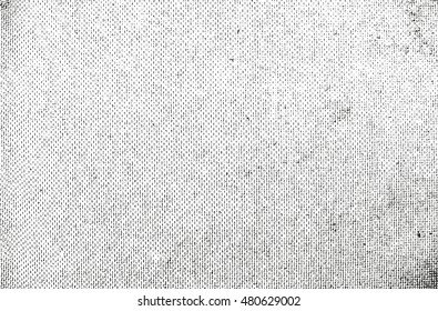 Distressed overlay texture of weaving fabric. grunge background. abstract halftone vector illustration