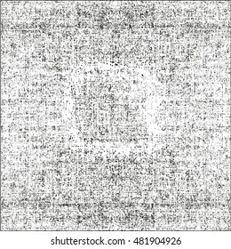 Distressed overlay texture of weaving fabric. grunge background. abstract halftone vector illustration