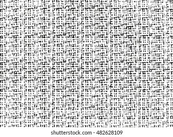 Distressed overlay texture of weaving fabric. grunge background. abstract halftone vector illustration