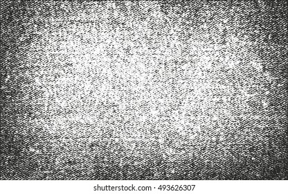 Distressed overlay texture of weaving fabric. grunge background. abstract halftone vector illustration