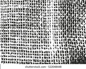 Distressed overlay texture of weaving fabric. grunge background. abstract halftone vector illustration