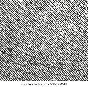 Distressed overlay texture of weaving fabric. grunge background. abstract halftone vector illustration
