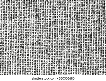 Distressed overlay texture of weaving fabric. grunge background. abstract halftone vector illustration