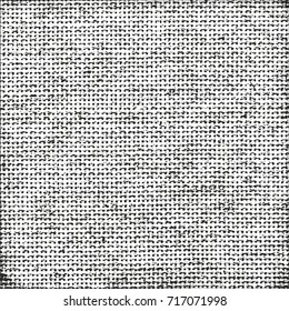 Distressed overlay texture of weaving fabric. grunge background. abstract halftone vector illustration