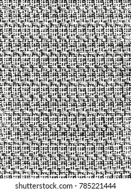 Distressed overlay texture of weaving fabric