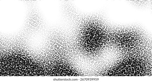 Distressed Overlay Vektor farbiger Halbtonhintergrund. Rasterpunkte, Vektortextur.
