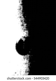 Distressed overlay Vector grunge halftone background. Halftone dots vector texture.