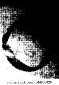 Distressed overlay Vector grunge halftone background. Halftone dots vector texture.