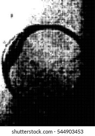 Distressed overlay Vector grunge halftone background. Halftone dots vector texture.