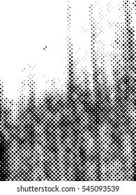 Distressed overlay Vector grunge halftone background. Halftone dots vector texture.