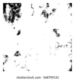 Distressed overlay Vector grunge halftone background. Halftone dots vector texture.