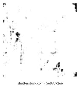 Distressed overlay Vector grunge halftone background. Halftone dots vector texture.