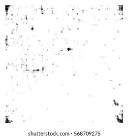 Distressed overlay Vector grunge halftone background. Halftone dots vector texture.