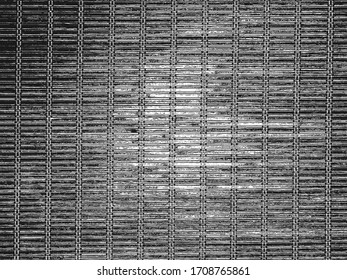 Distressed overlay wicker vine texture. grunge black and white background. abstract halftone vector illustration
