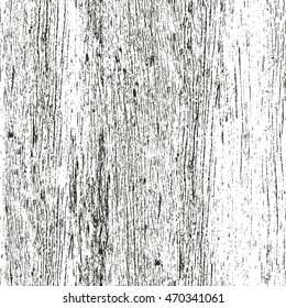 Distressed overlay wooden bark texture, grunge vector background.
