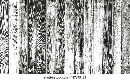 Distressed overlay wooden bark texture, grunge vector background.