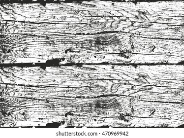 Distressed overlay wooden fence texture, grunge vector background.