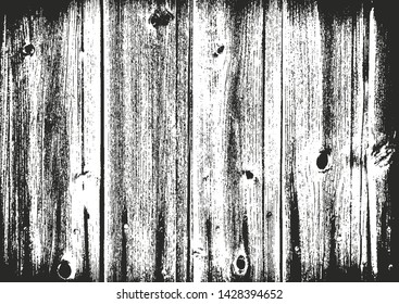 Distressed overlay wooden plank texture, grunge background. abstract halftone vector illustration