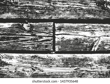 Distressed overlay wooden plank texture, grunge background. abstract halftone vector illustration