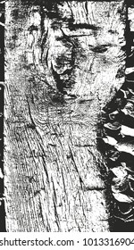 Distressed overlay wooden texture, grunge vector background.