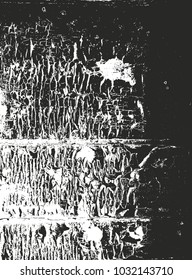 Distressed overlay wooden texture, grunge vector background.