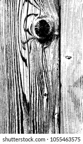 Distressed overlay wooden texture, grunge vector background.